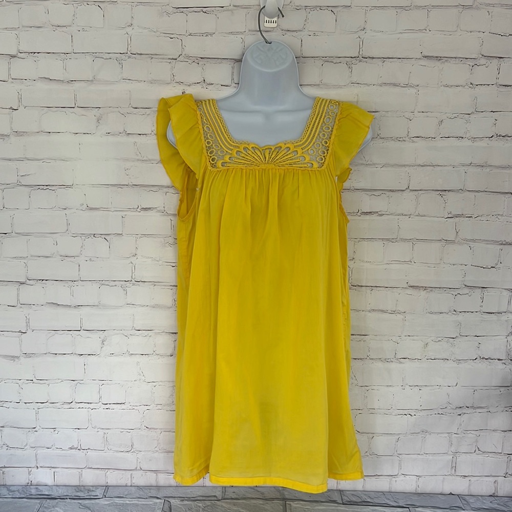 J.Crew yellow crochet sleeveless top size small